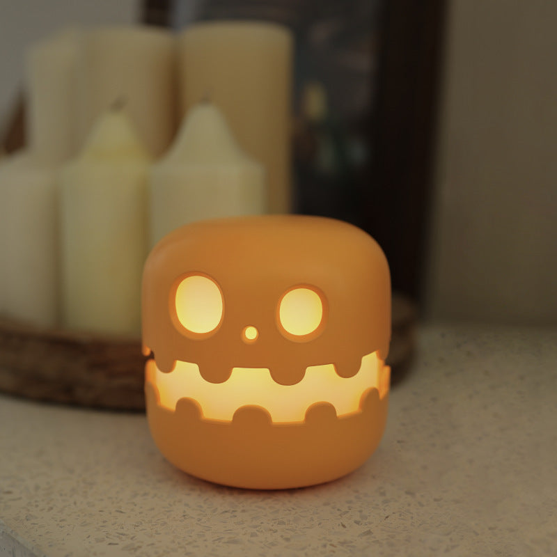 Halloween Pumpkin LED Night Light – Rechargeable Ambience Lamp