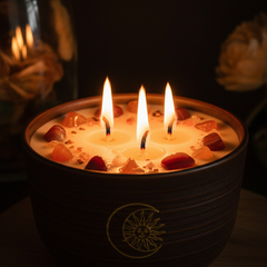 Fire Sign Candle Close-up