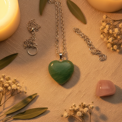 Green Aventurine Necklace Flat Lay