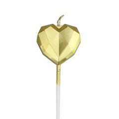 Metallic Diamond Star Candles for Romantic Celebrations