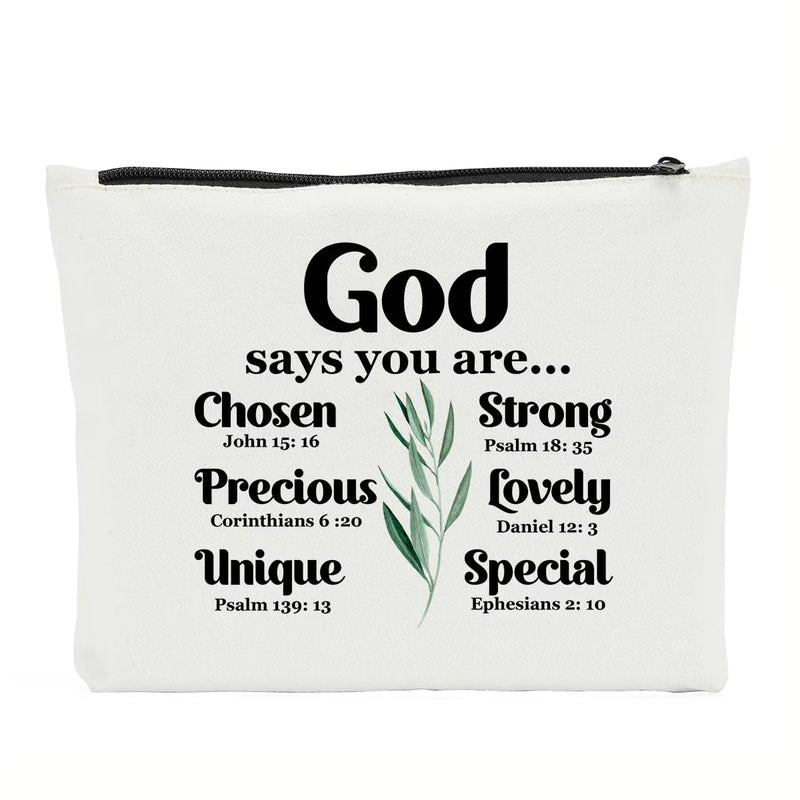 NBIAN Christian Gifts for Women - Inspirational Scripture Makeup Bag