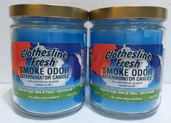 Smoke Odor Exterminator 13oz Jar Candles (Clothesline Fresh 2)