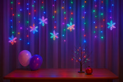 Snowflake Fairy Curtain Lights - Magical LED String Lights for Home & Events