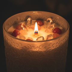 Luxury Crystal Candle Close-up