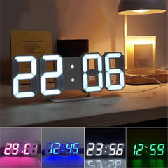 3D LED Digital Clock | Wall Desk Alarm Auto-Dimming