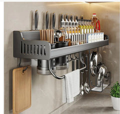 Wall-Mounted Kitchen Storage Rack | Multi-Function Organizer