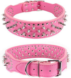 Spiked Dog Collar | Studded Leather Adjustable Collar