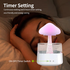 Mushroom Rain Cloud Humidifier with LED Night Light