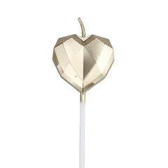 Metallic Diamond Star Candles for Romantic Celebrations