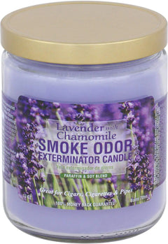 Smoke Odor Exterminator 13 oz Jar Candles Lavender Chamomile Pack of 2