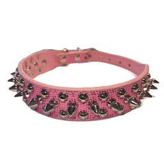 Spiked Dog Collar | Studded Leather Adjustable Collar