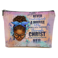 Christian Gifts for Women - Positive Affirmations Inspirational Makeup Bag