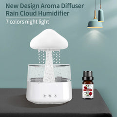 Mushroom Rain Cloud Humidifier with LED Night Light
