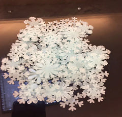 3D Glow-in-the-Dark Snowflake Wall Stickers - 50 Pack Winter Decor