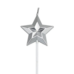 Metallic Diamond Star Candles for Romantic Celebrations