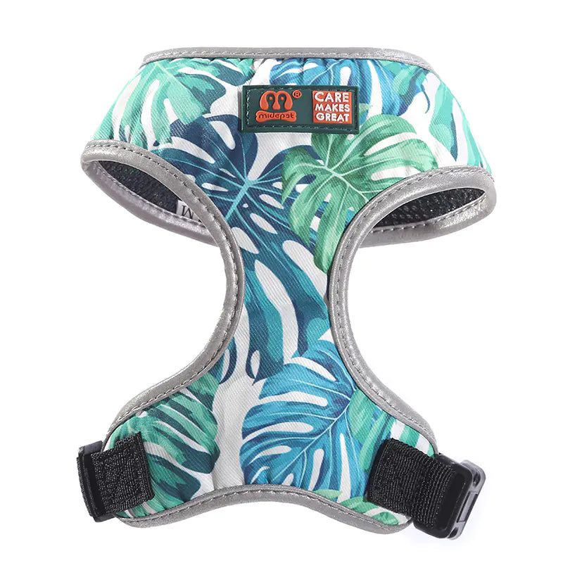 Multicolor Printed Double Layer Dog Harness